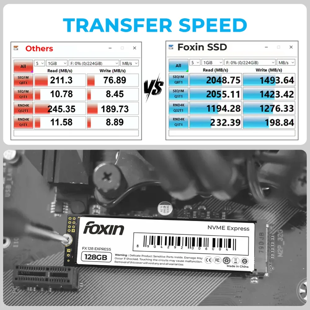 Foxin Internal SSD 128 GB Express NVMe view 3